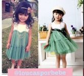 Vestido princesa tule verde