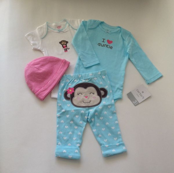 Conjunto macaquinha Carters 4pcs